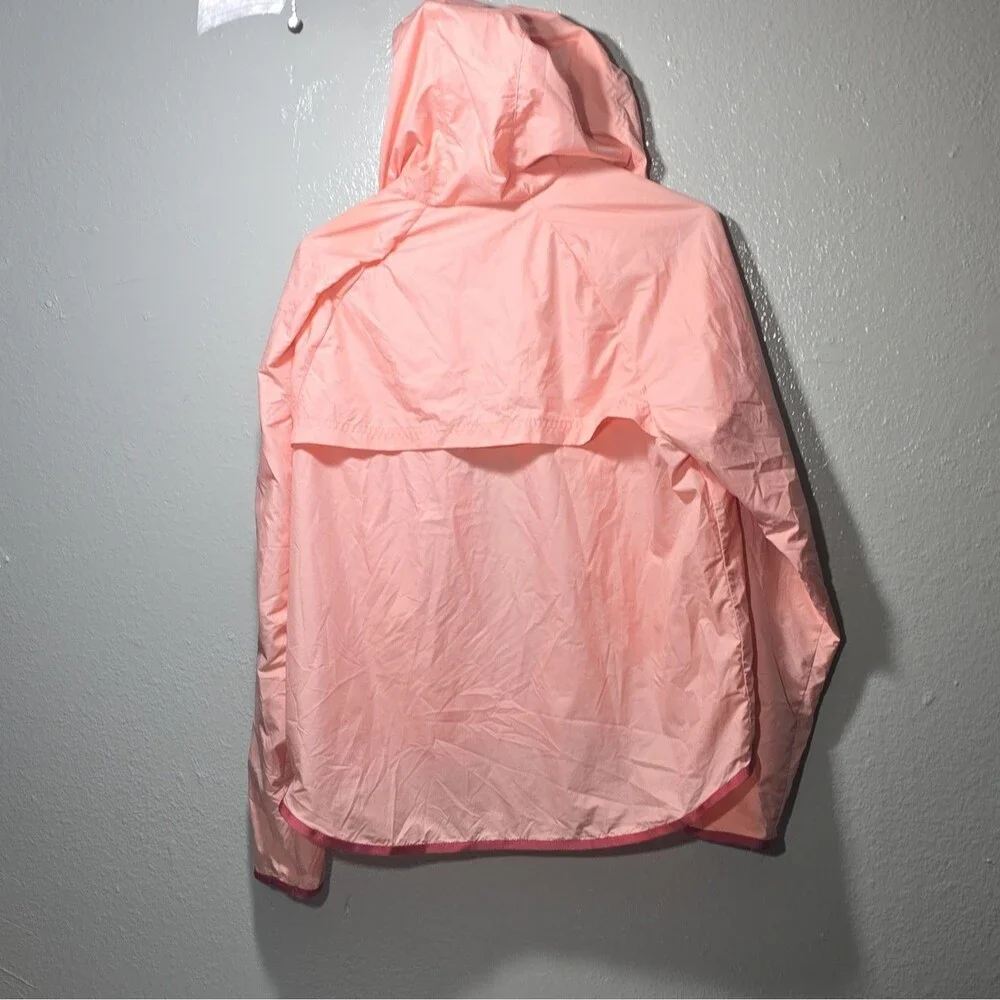 Nike Women’s Pink Hooded Full Zip Nylon Windbreaker Jacket, Size S